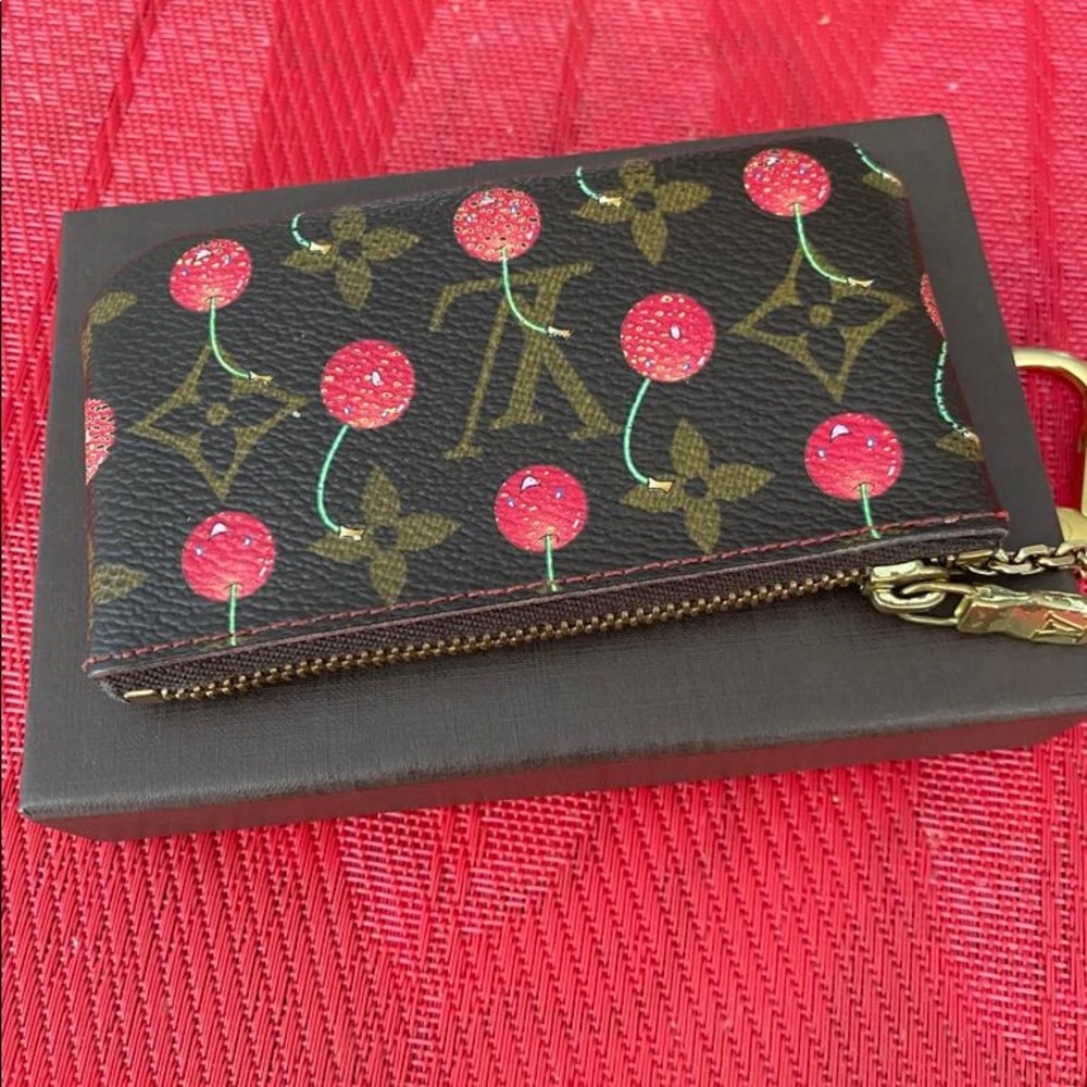 Authentic Louis Vuitton Monogram Cherry Pochette Coin Purse - Picture 5 of 15